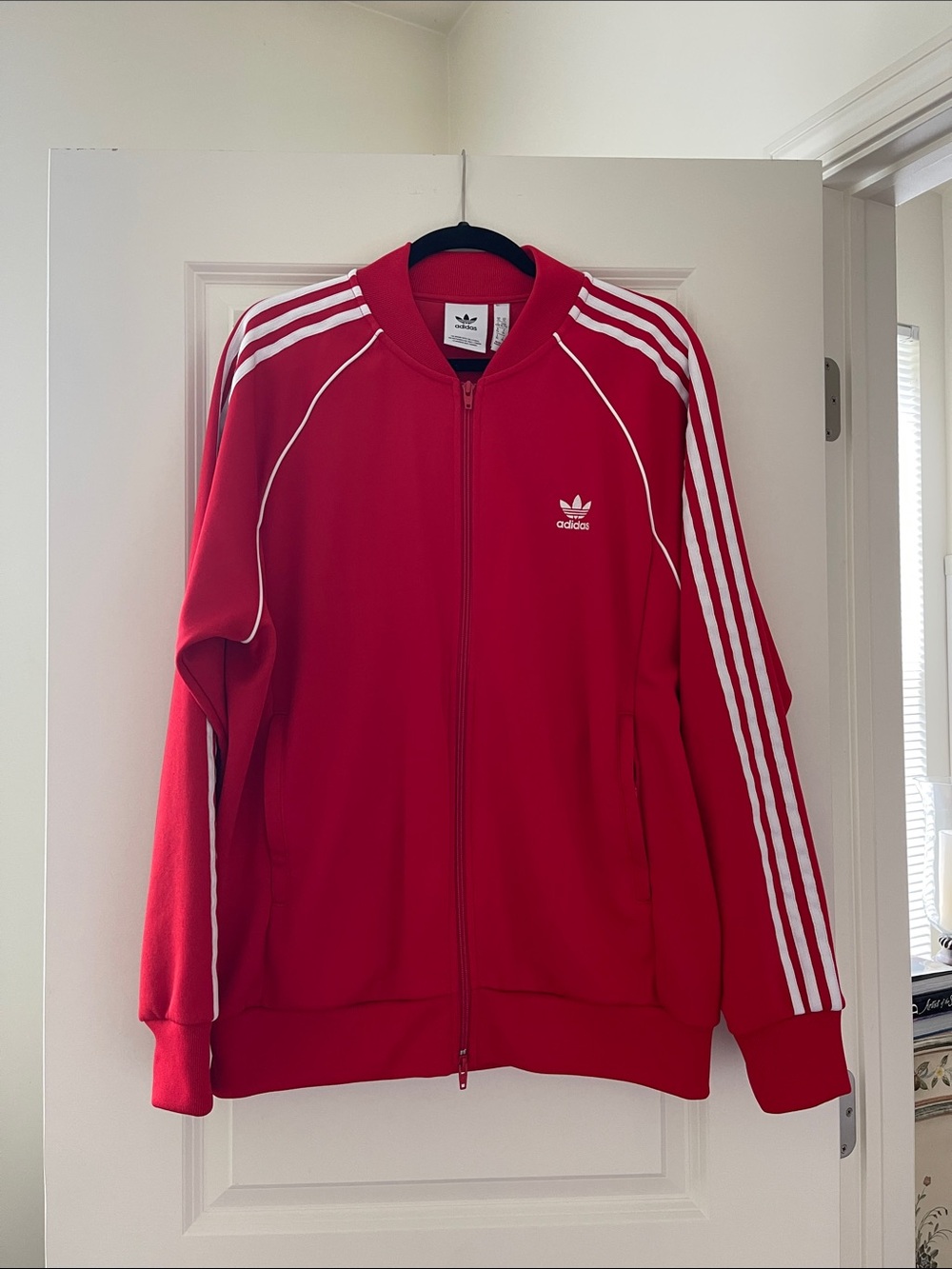 ADIDAS ORIGINALS TREFOIL RED TRACK JACKET